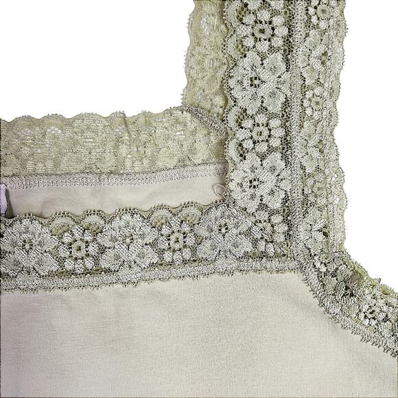 Venezia (Lane Bryant) Lacy Tank Top Plus Size 14/16 Beige - Picture 6 of 12